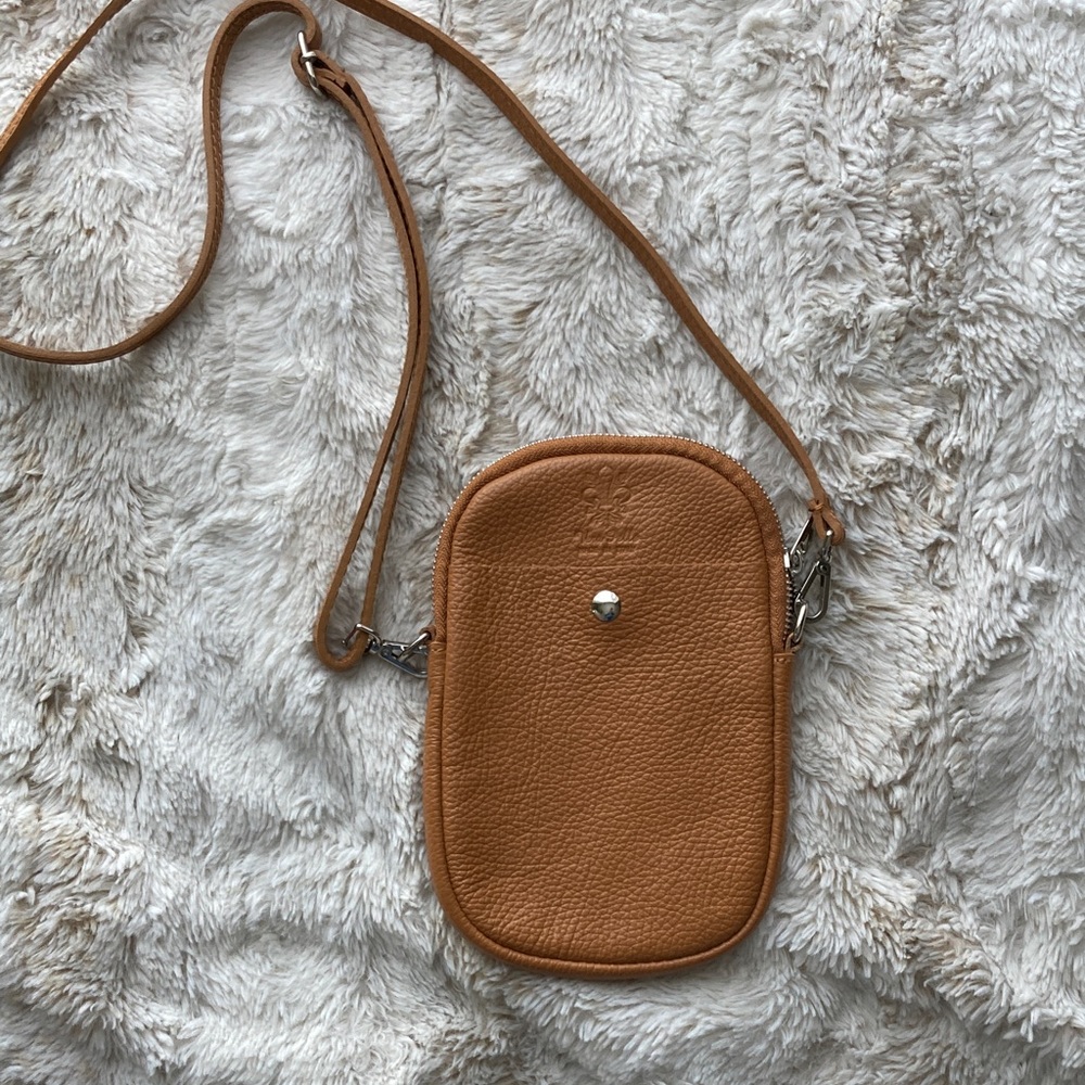 Vera Pelle Leather Crossbody Bag EUC